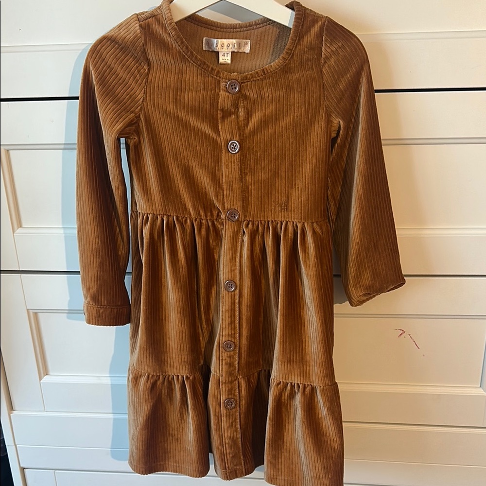 Biscotti Brown Smocked Buttoned Sundress